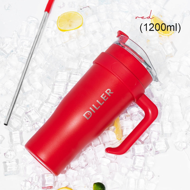 Stainless Steel Handle Car Water Straw Thermal Insulation Cup - Asanjar